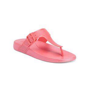 FITFLOP Rose Coral Iqushion Pearlized Adjustable Buckle Flip Flops